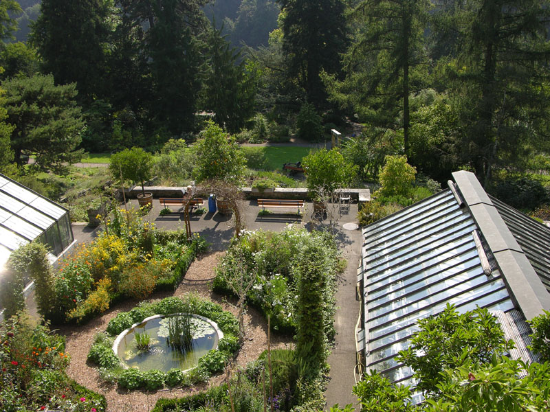 Der Bauerngarten von oben gesehen