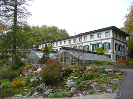 Alpinum Amerikanische Gebirge, Kleine Schauhäuser, Hauptgebäude Institut